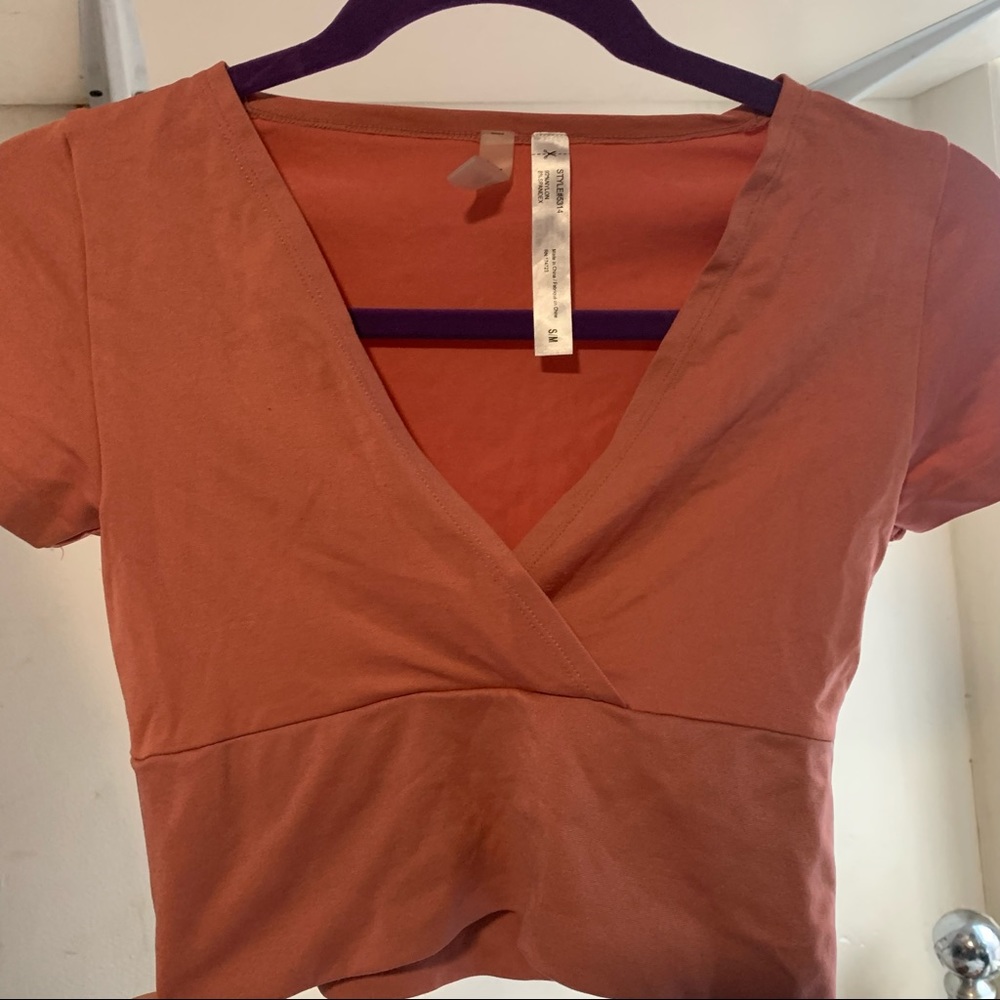 Peach crop top